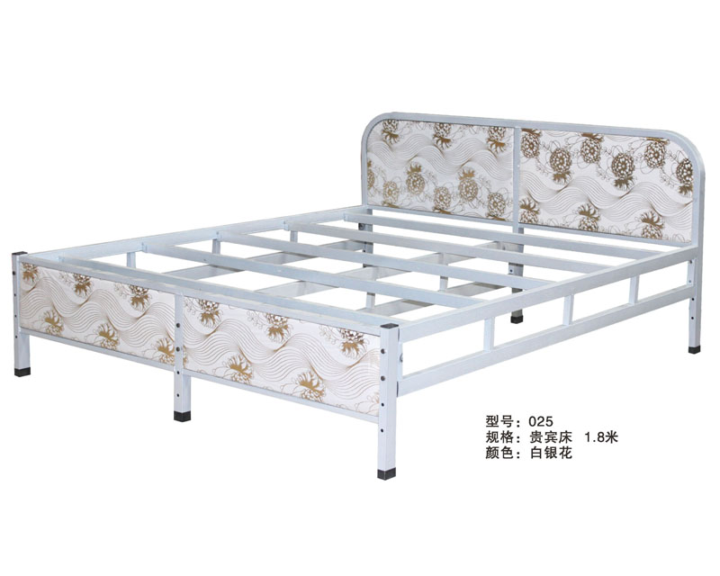 型號(hào)：025 規(guī)格：貴賓床1.8米 白銀花